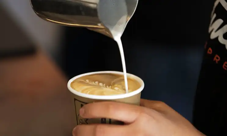 a close up of a coffee cup