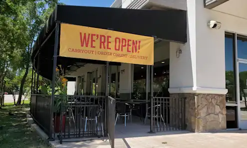 a sign above a store