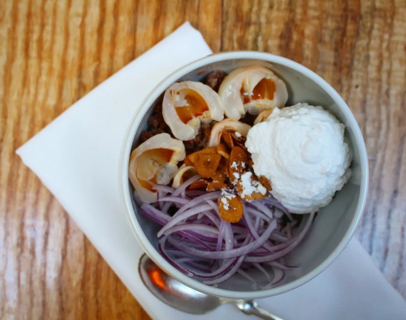 a plate of food on a table
