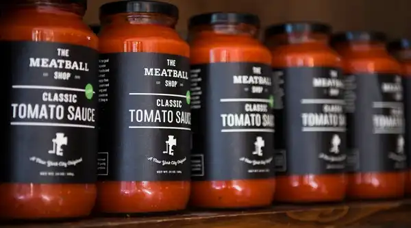 Jars of The Meatball Shop tomato sauce