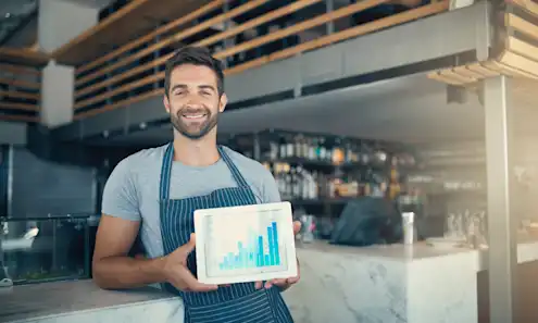 a man standing in front of a store