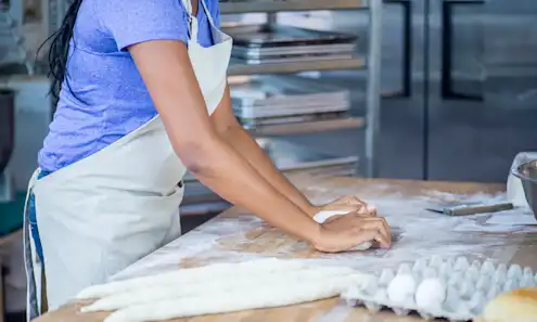 a person sitting on a table