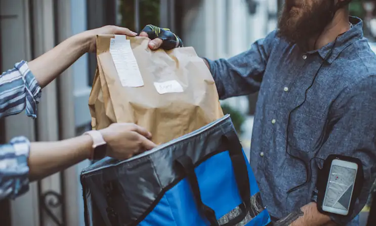 a food delivery driver