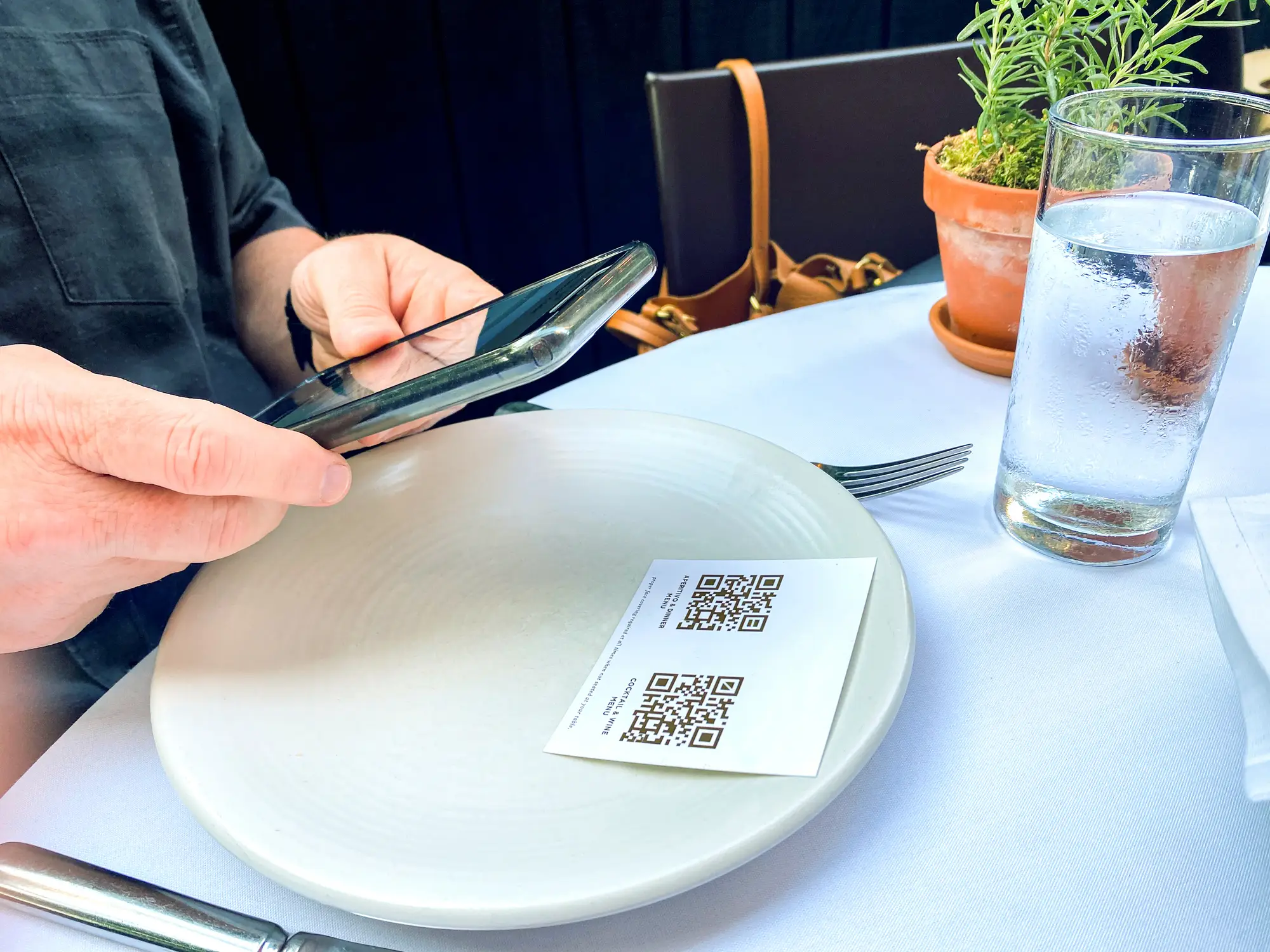 a person sitting on a plate on a table