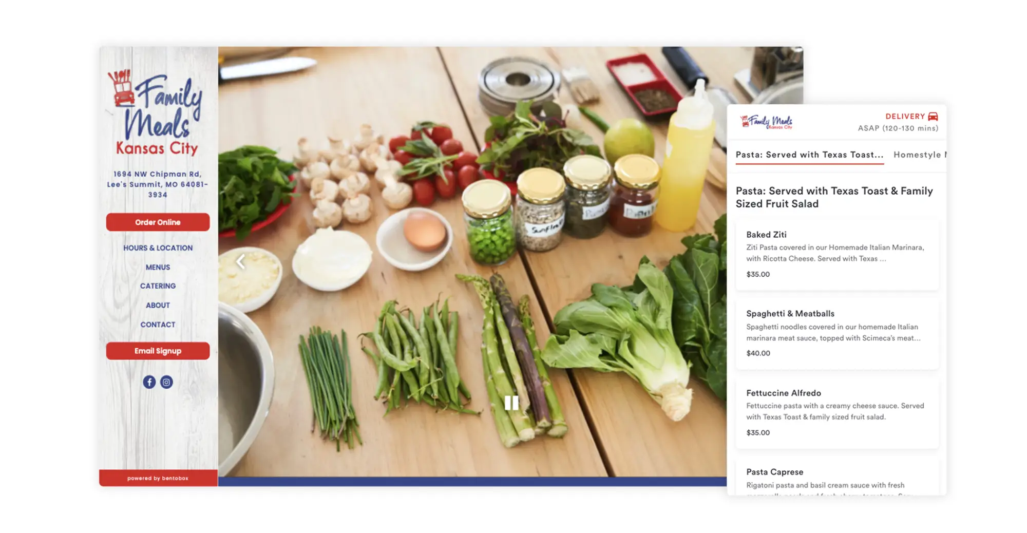 the restaurant website for family meals