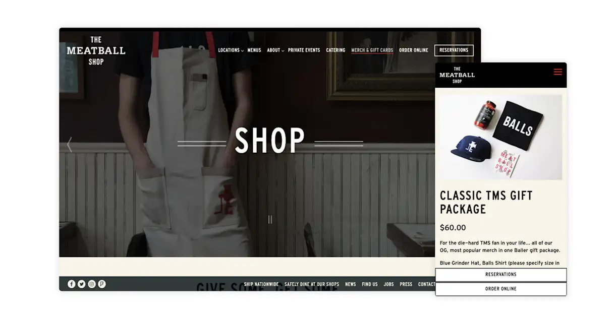 graphical user interface, website