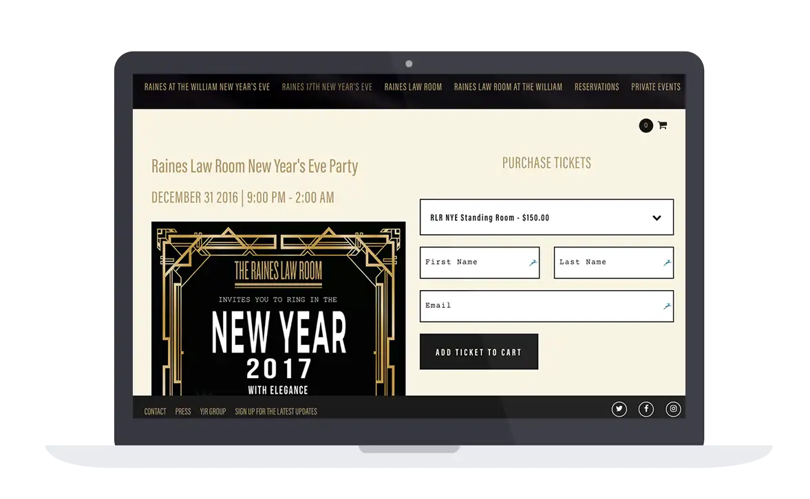 a screenshot of Raines Lawroom ticket page