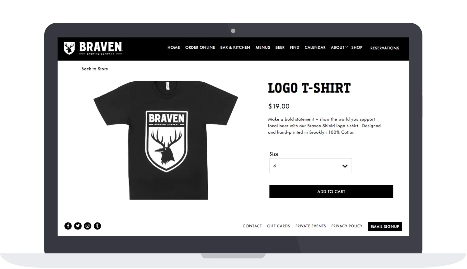 Braven Brewing's online store