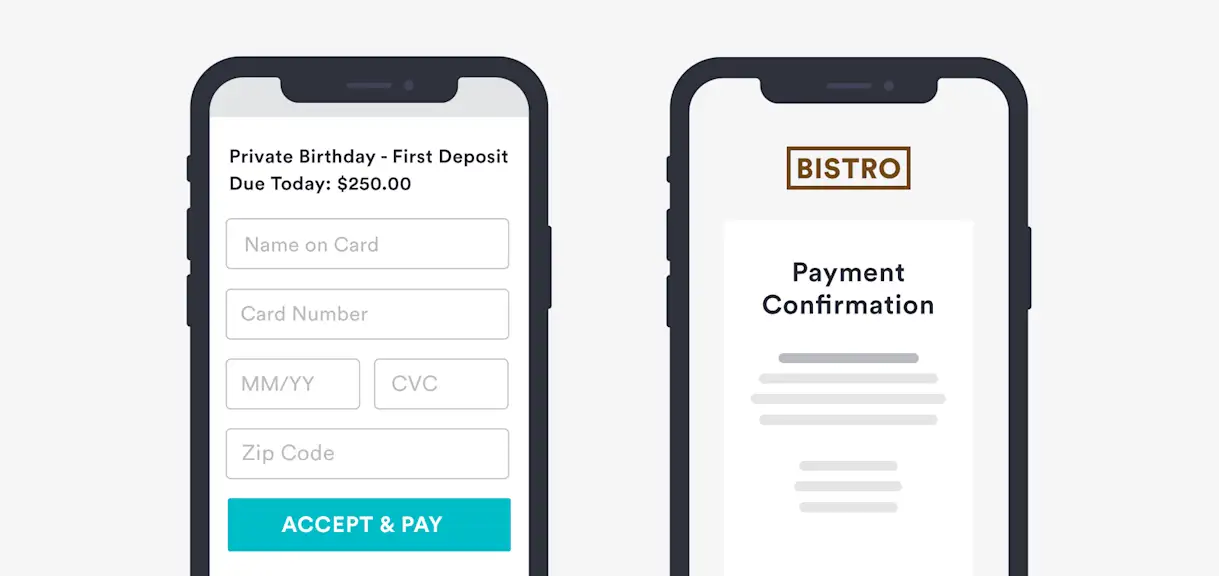 graphic of a mobile phone with payment confirmation