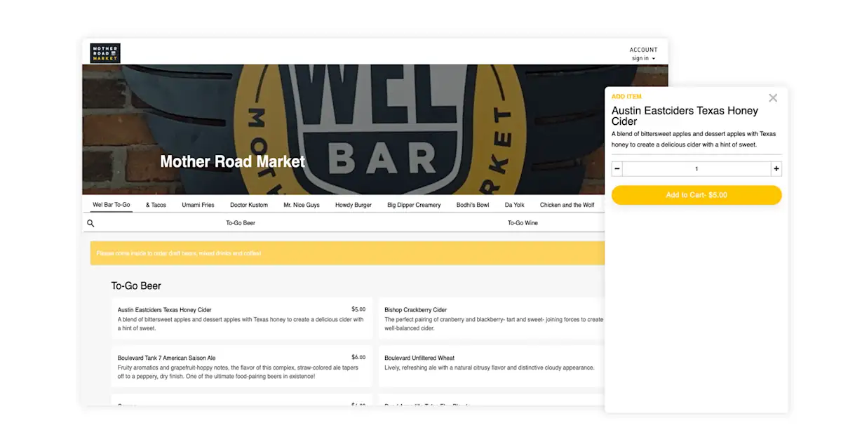 Bbot online ordering example