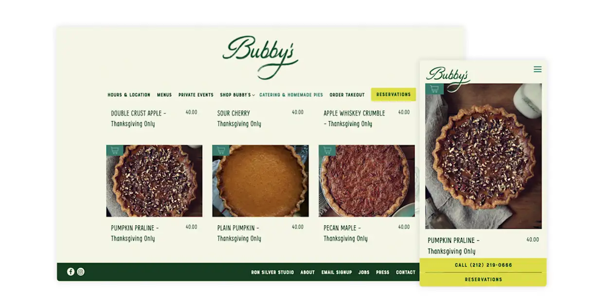 website for bubby's