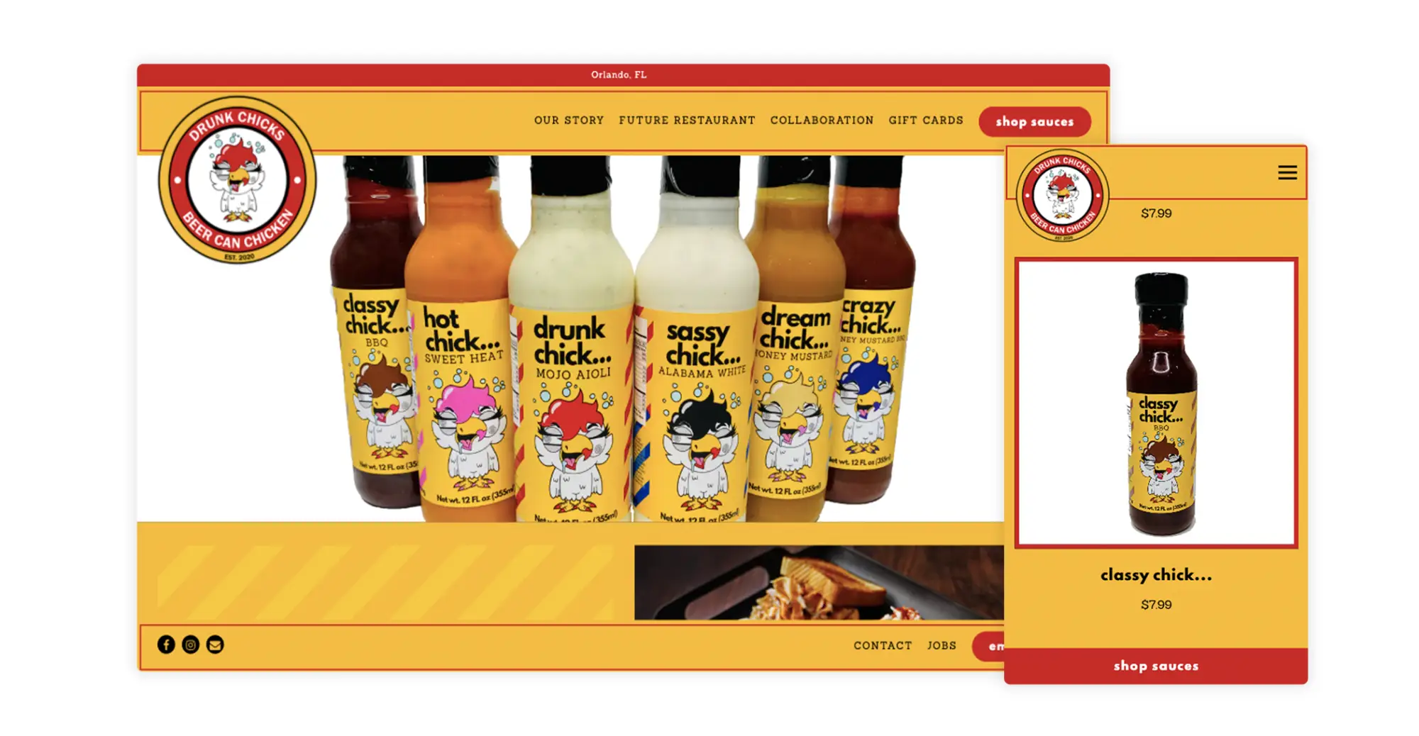the restaurant website for drunk chicks chicken