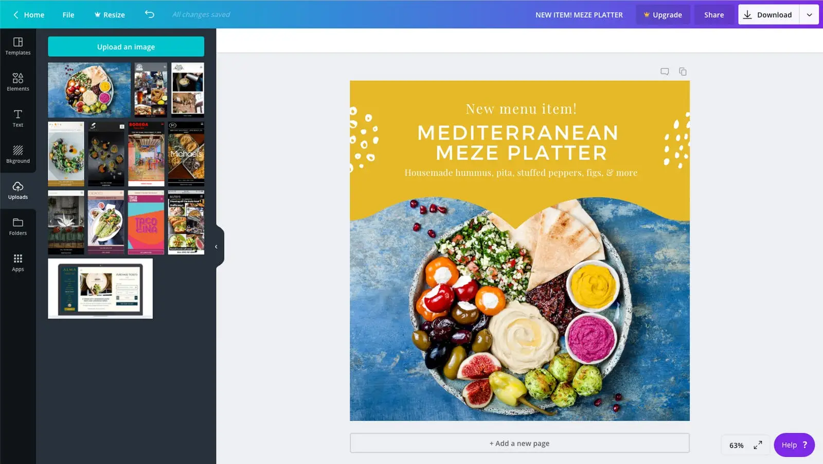 A screenshot of a tray of food.