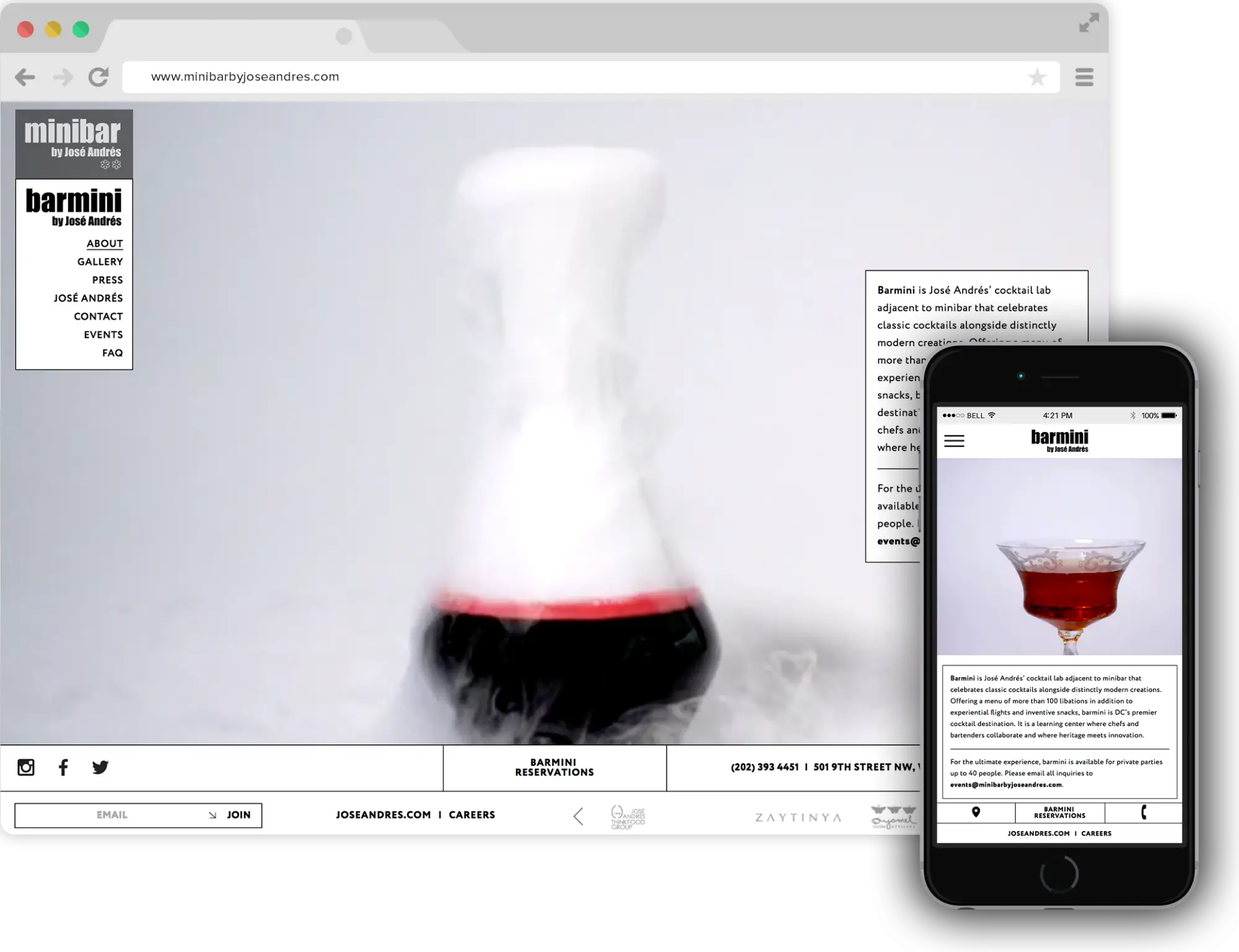 a screenshot of Barmini website