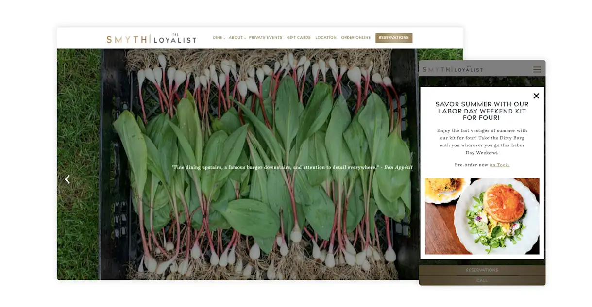 a screenshot of the website for smyth and the loyalist