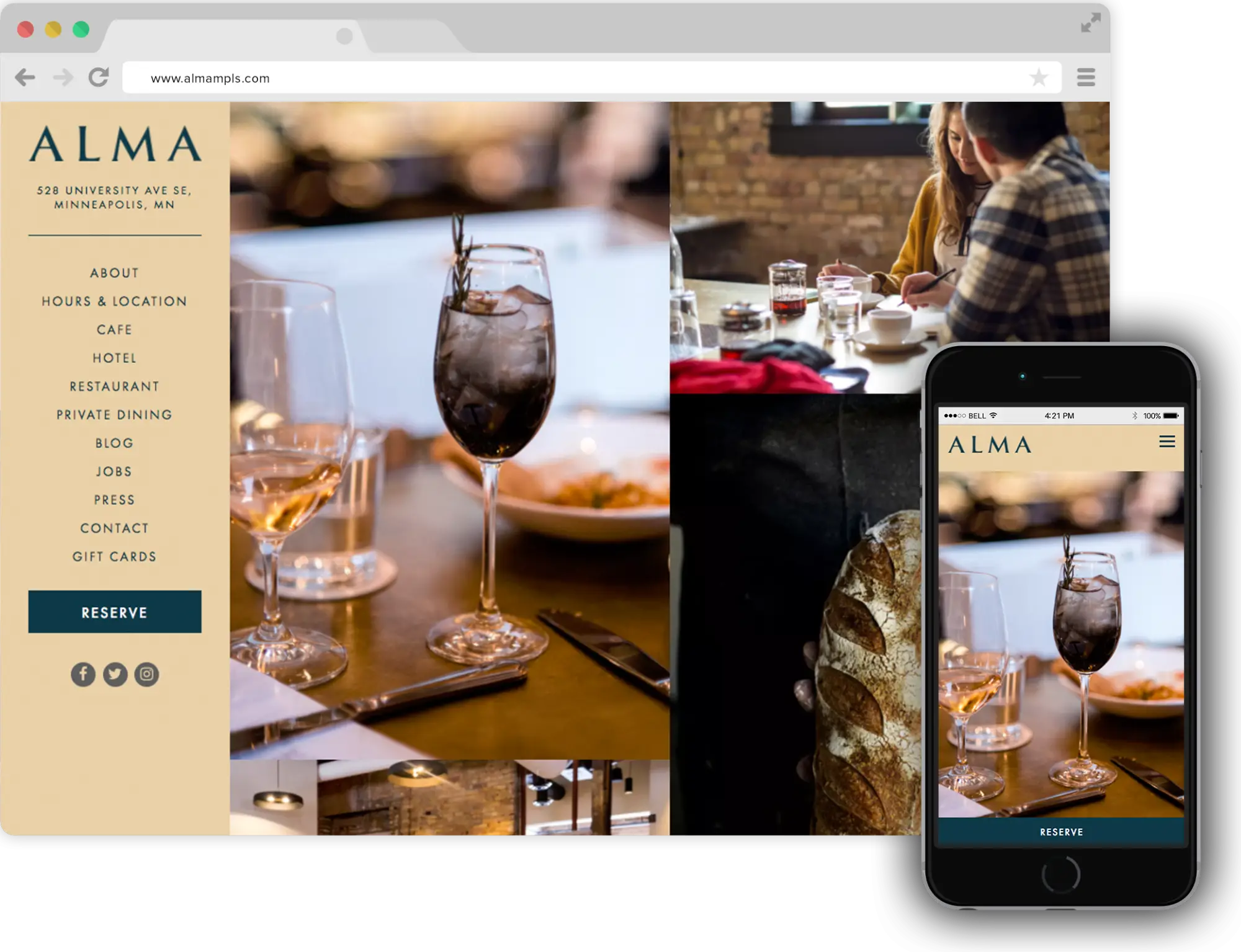 a screen shot of Alma website