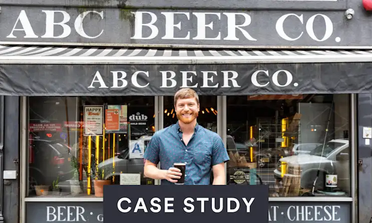 Connor Fields standing in front of a store