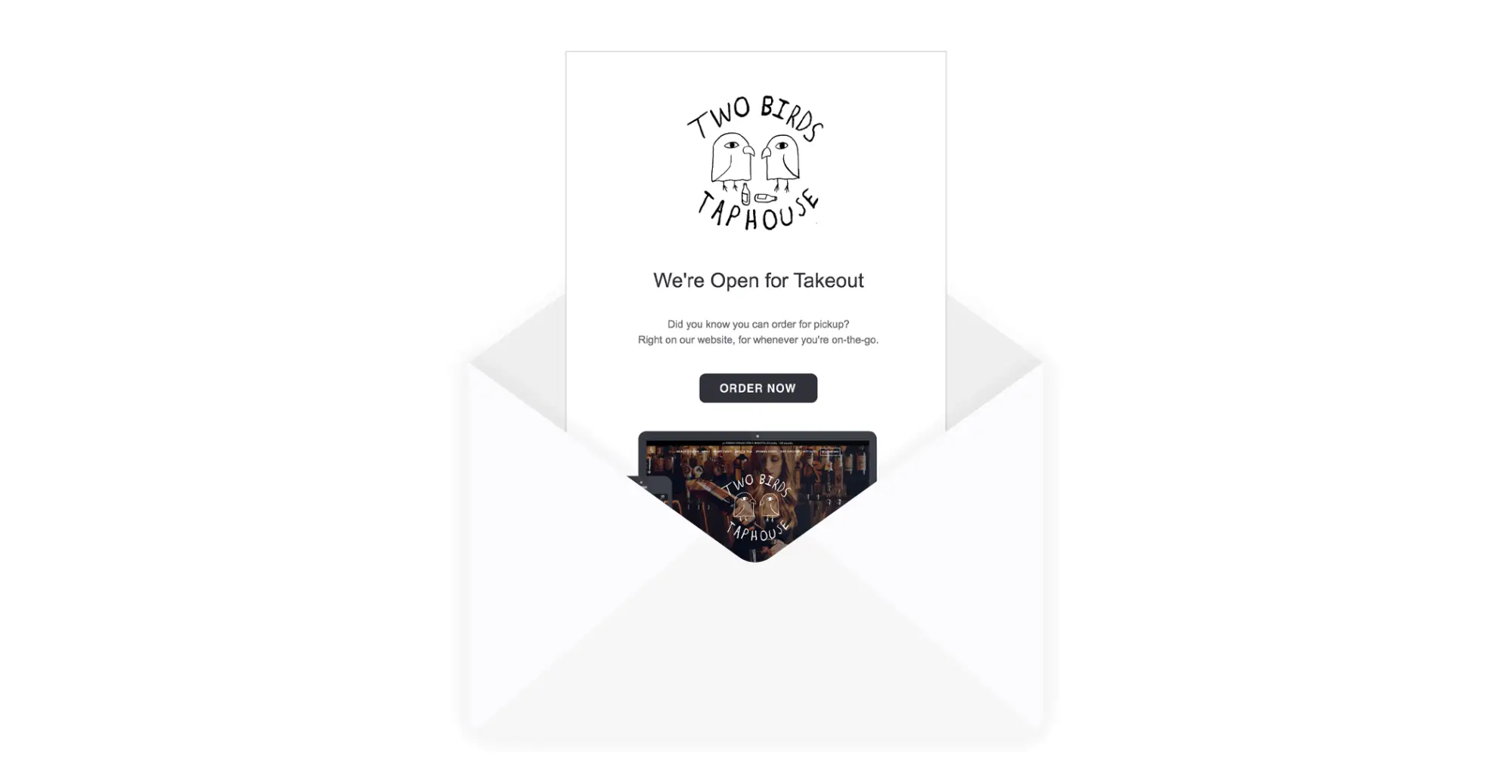 An example of an email newsletter.