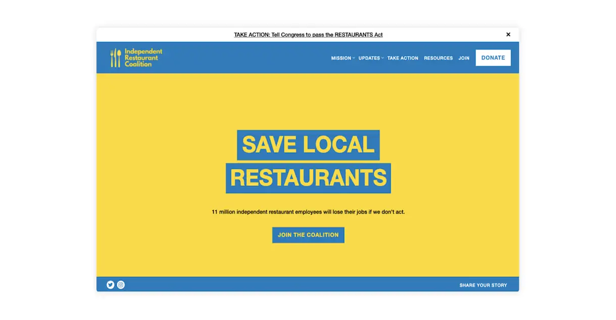 a screenshot of the IRC's website