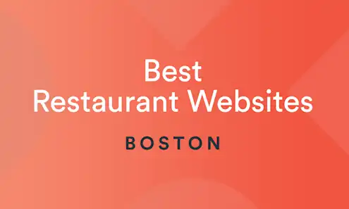 Graphic that reads Best Restaurant Websites Boston