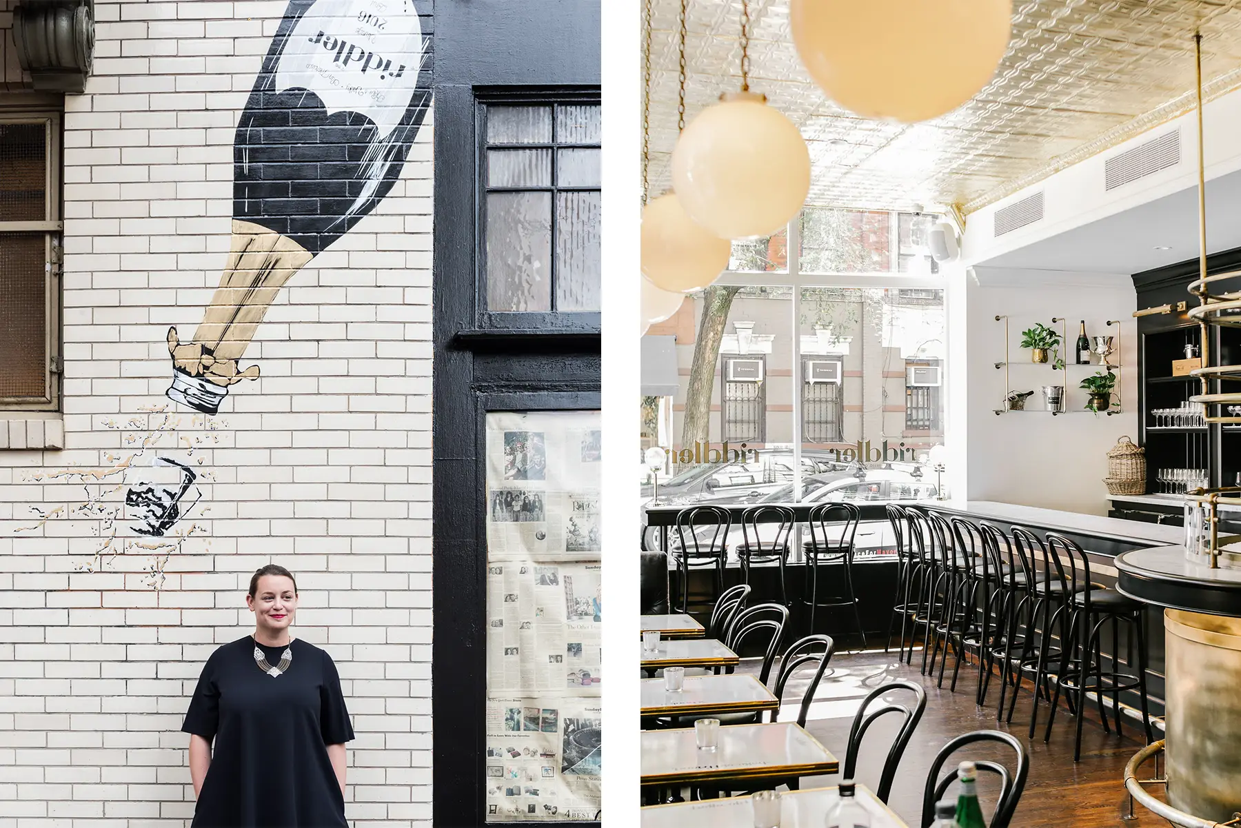 a person standing in front of a building