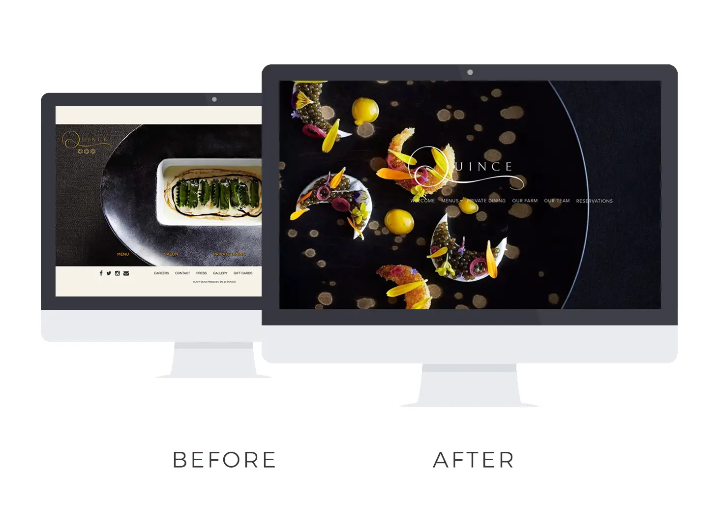 A close up of two computers.