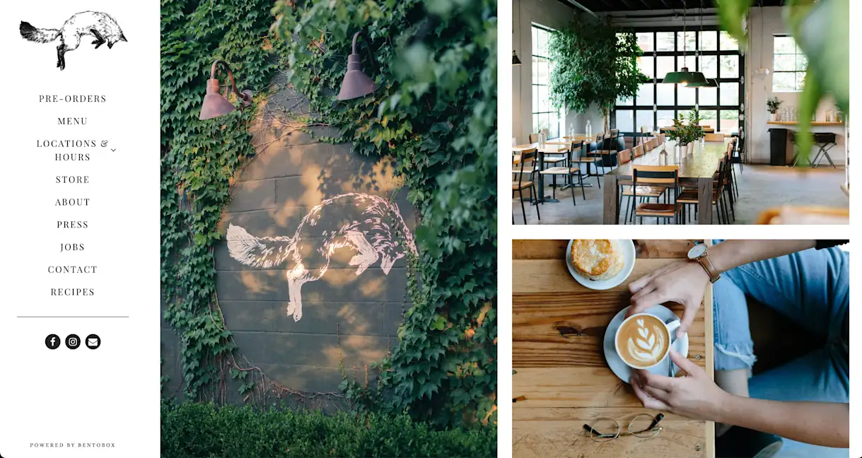 fox in the snow catering store